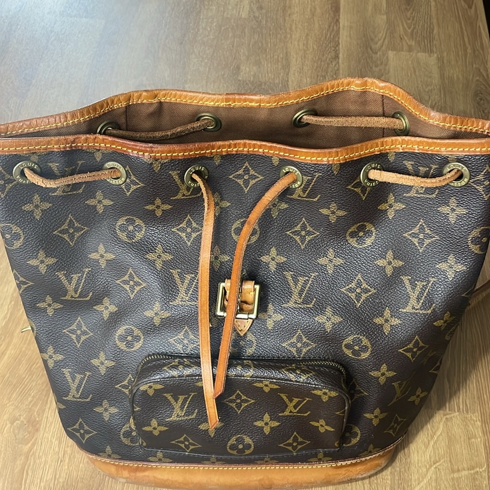 Louis Vuitton Brown Tan Monogram Montsouris MM Vintage - Picture 7 of 15